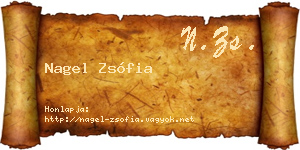 Nagel Zsófia névjegykártya